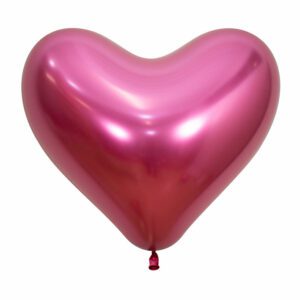 S Сердца 14 Рефлекс Фуксия / Зеркальные шары / Reflex Fuchsia / 50 шт. /, Латексный шар