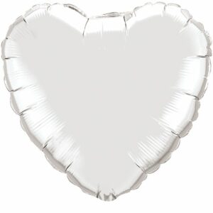 И 18 Сердце Серебро / Heart Silver / 1 шт /, Фольгированный шар