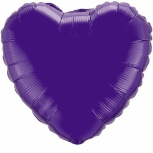 И 18 Сердце Фиолетовый / Heart Violet / 1 шт /, Фольгированный шар