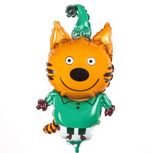 Шар с клапаном (14''/36 см) Мини-фигура, Три Кота, Компот, 5 шт. в упак.