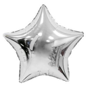 К 18 Звезда серебряная / Star Silver / 1 шт. / Фольгированный шар