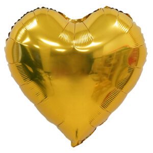 К 5 Сердце золотое / Heart Gold / 1 шт. / Фольгированный шар (Китай)