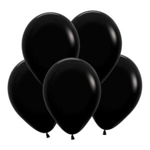 S Пастель 12 Черный / Black / 50 шт. /, Латексный шар (Колумбия)