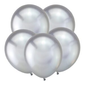 KL Метал 12 Зеркальные шары Серебро / Mirror Silver / 50 шт./, Латексный шар (Китай)