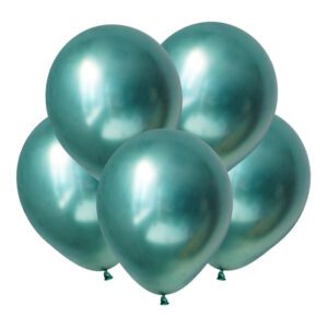 KL Металл 12 Зеркальные шары Зеленый / Mirror Green / 50 шт./, Латексный шар (Китай)
