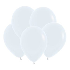 S Пастель 12 Белый / White / 50 шт. /, Латексный шар (Колумбия)
