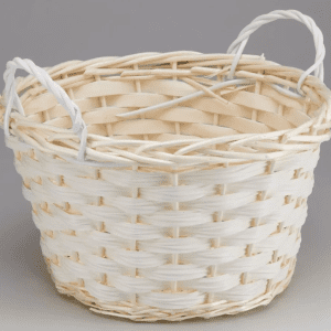Корзина плетеная (ива):39xH24x30HH, 1 шт., выбеленн./натур.