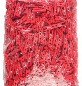 Прищепка деревянная 2,5см, 1000 шт. красная
