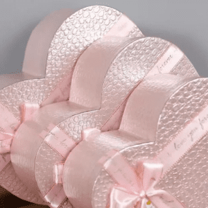 Набор коробок Сердца 31x28x13,5, 27x24x11,5, 23x20x10, 3 шт, св.розовый