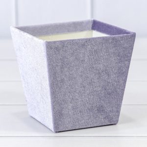 Коробка "Ваза для цветов" 11*11*8 "Бархат" Сиреневый