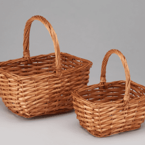 Набор корзин плетеных (ива): 28x20xH14xHH28 B18x13, 22x16xH12xHH24 B16x11, 2 шт., медовый