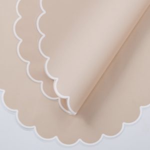 SALE Набор матовой фигурной пленки с кантом, 20листов, 56cm**46cm, кофе с молоком, WM060