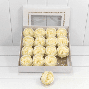 Декоративный цветок-мыло "Пион" Шампань 8*8 16шт. 1/20