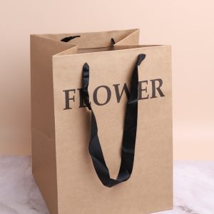 Сумочка крафт 2ШТ. Flower 25х25х35см