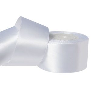 Лента атласная,50mmx25yards, цв.белый