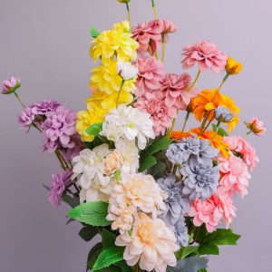 ИЦ Ветка Георгинов 74см 7 голов 1шт. микс