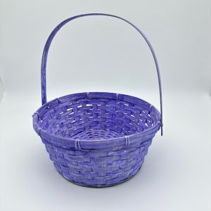 Корзина плетеная (бамбук), 26х12х30 см. светло-фиолетовый