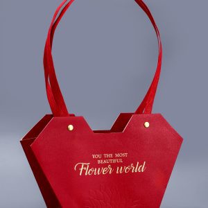 Сумочка 23,5*9*15,3см трапеция "Flower world" красный