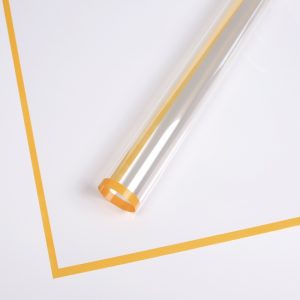 Набор прозрачной пленки с цветной окантовкой 58*58см (20шт), оранжевый