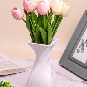 Ваза керамика 8,5х18,5см LZL-63 белый
