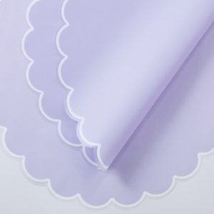 SALE Набор матовой фигурной пленки с кантом, 20листов, 56cm**46cm, сиреневый, WM064