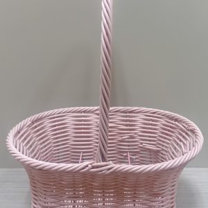 Корзина плетеная (искусств.ротанг): 26*19*14H 35HH, 1 шт., св.-розовый