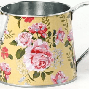 Декоративное кашпо-кувшин 18.5XD11.5XH9.5/10.5CM, желтый, металл