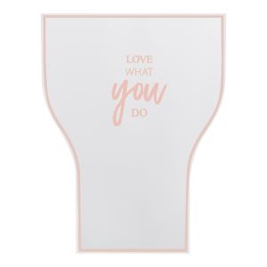 Пакет для цветов Love what you do , 45cmx36cm2x20cm, 30шт/уп, цв. Розовый