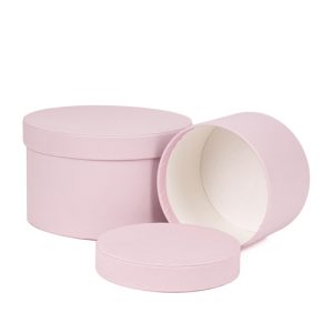 Набор коробок "Тубус" 20*12, 15*10 см Розовый велюр 2 шт т.м 24