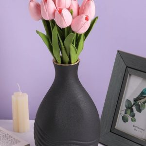 Ваза керамика 16х9,5х26,5см 4312 черный