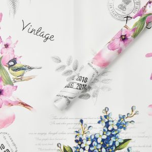 Флористическая пленка "Vintage", 65 мкр, 58 см х 58 cм, 20 листов/упак., белый