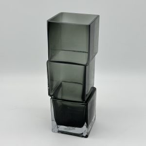 Ваза стеклянная D9* H27 см, 1 шт.,серый 0532