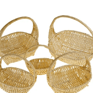 Корзина плетеная (ива), 40х35хН14/36см, 35х30хН13/32см, 30х25хН9/28см, 27х22хН9/25см, 21,5х18хН7 нат