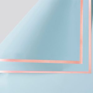 Упак. материал флористическая пленка с золотой каймой, 58 см х 58 см, 20 листов/упак., пастельно-гол
