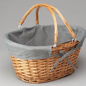 Корзина плетеная (ива) D37*30 H18/HH30 B27.5*18, 1 шт., натуральный