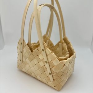 Набор корзин плетеных (секвойя), 30x21x13*19/39 см. 22x15x14/18.5/34 см. 2 шт. выбеленный