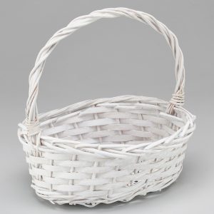 Корзина плетеная (ива): 31*23*H11*HH33, 1 шт, белый 2382