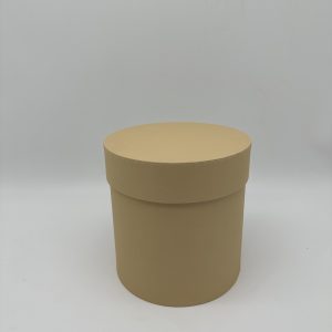 Коробки круглые матовые 20*20см, кофе с молоком