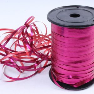 Лента на бобине металл 0,5см*250ярд., малиновый М0597
