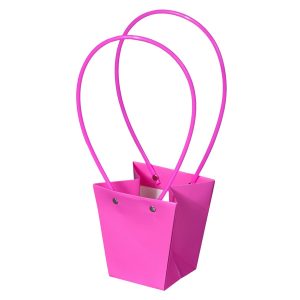 Набор сумок с ламинацией (картон), 12*8*12,5см, (10шт), фуксия