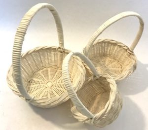 Набор корзин плетеных из 3-х D20H6/24; D16H6/20; D12H5/15см.(ротанг)