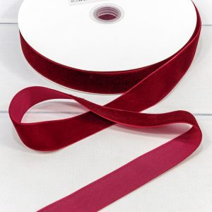 Лента Бархат 2,5см*25ярд Бордовый