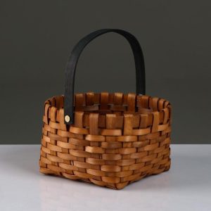 Корзина плетеная (секвойя), D21,5хH12/25 см, 1 шт., коричневый