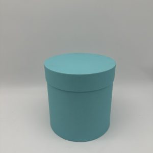 Коробки круглые матовые 22*22см, голубой