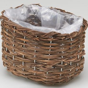 Корзина плетеная (ротанг): 17x12 H11 B13x9, 1 шт., коричневый