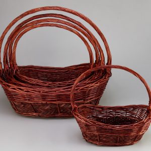Н-р корзин плетеных (ива):63*46/58;56*39/53;49*32/48;44*26/43;38*21/38, 5 шт. корич