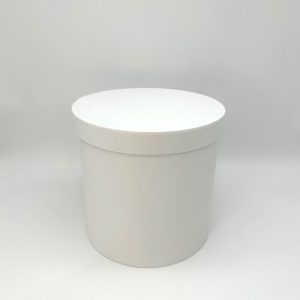 Коробка тубус 24/24см, крышка 3см, 1шт, белый