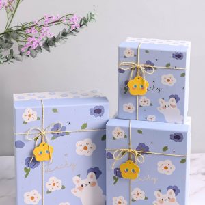 Коробка прямоугольник набор из 3шт 25,5х20,5х10,5см happy голубой