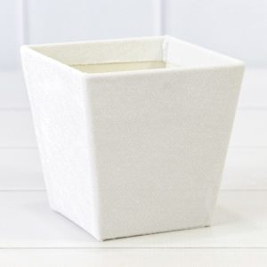Коробка "Ваза для цветов" 11*11*8 "Бархат" Белый