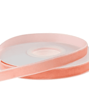 Лента декоративная (бархат), 12 ммx10 ярд, пудровый 0812